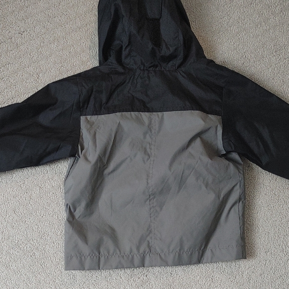 Columbia Black and Gray Kids Hooded Windbreaker Rain Jacket 3t - Picture 6 of 6